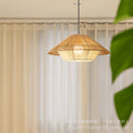 Handmade woven straw hat single-head pendant light - tea room, restaurant, b&b, retro rustic style - wholesale direct from manufacturer