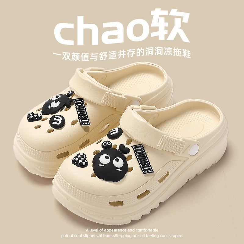 Thick sole summer clogs for women summer outwear non-slip sandals and slippers for stepping on shit summer new arrival sandals and slippers wholesale