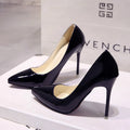 Black with red sole, 10cm heel