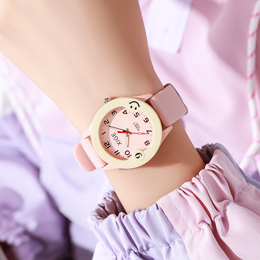 Kids' waterproof quartz watch - candy color minimalist silicone sports gift watch - toy watch - waterproof children's watch