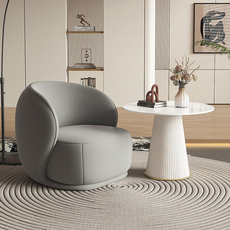 Minimalist cream style living room single sofa chair designer bedroom sofa chair japanese lazy casual sofa