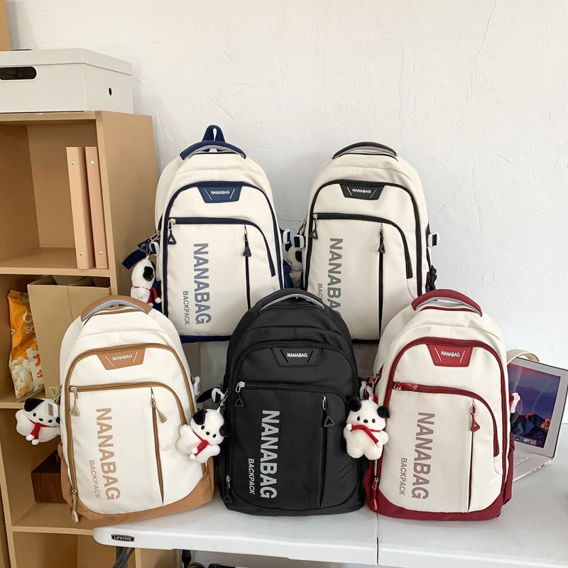 New Oxford cloth backpack Fashion Oxford backpack Korean version casual backpack Middle school bag Backpack