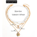European and american chic minimalist faux pearl necklace - vintage french style, light luxury, diamond-accented smiley face & devil's eye layered necklace