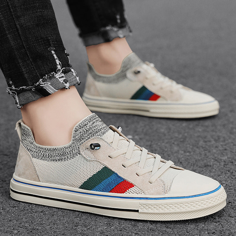 Canvas men's shoes 2025new arrivalspring breathable thin deodorizing filtercasual sneakers slip-on lazy old beijing cloth shoes