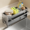 Kitchen drain rack, sink, dish soap, sponge, cloth, storage rack, drain artifact, steel wire ball, sink storage rack