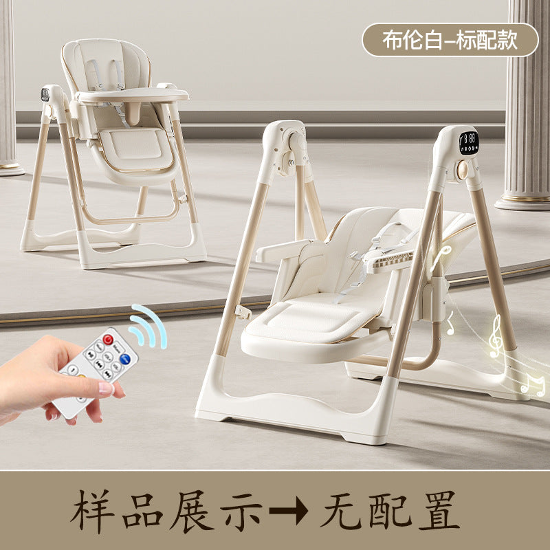 Baby Dining Chair Electric Sleeping Rocking Chair 2-in-1 Baby Dining Table and Chair Household Multifunctional Newborn Rocking Chair