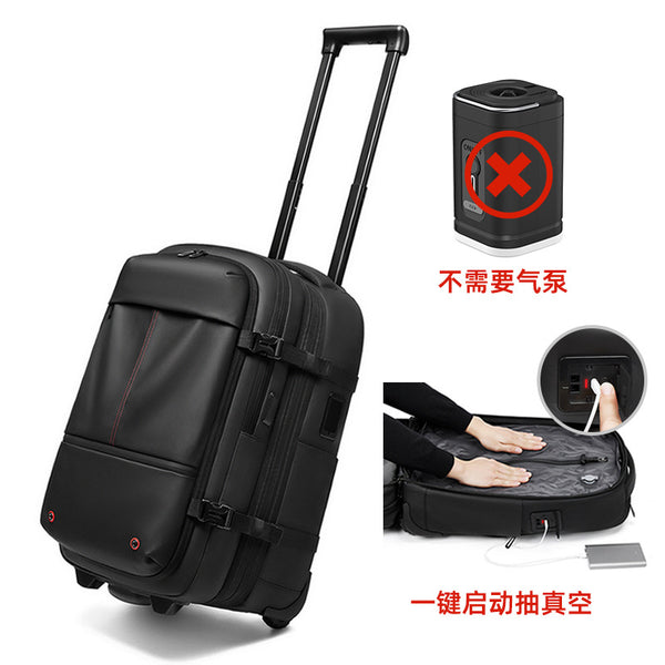 Tie rod backpack Large capacity anti-splashing business travel luggage bag Vacuum compression tie rod backpack Tie rod bag