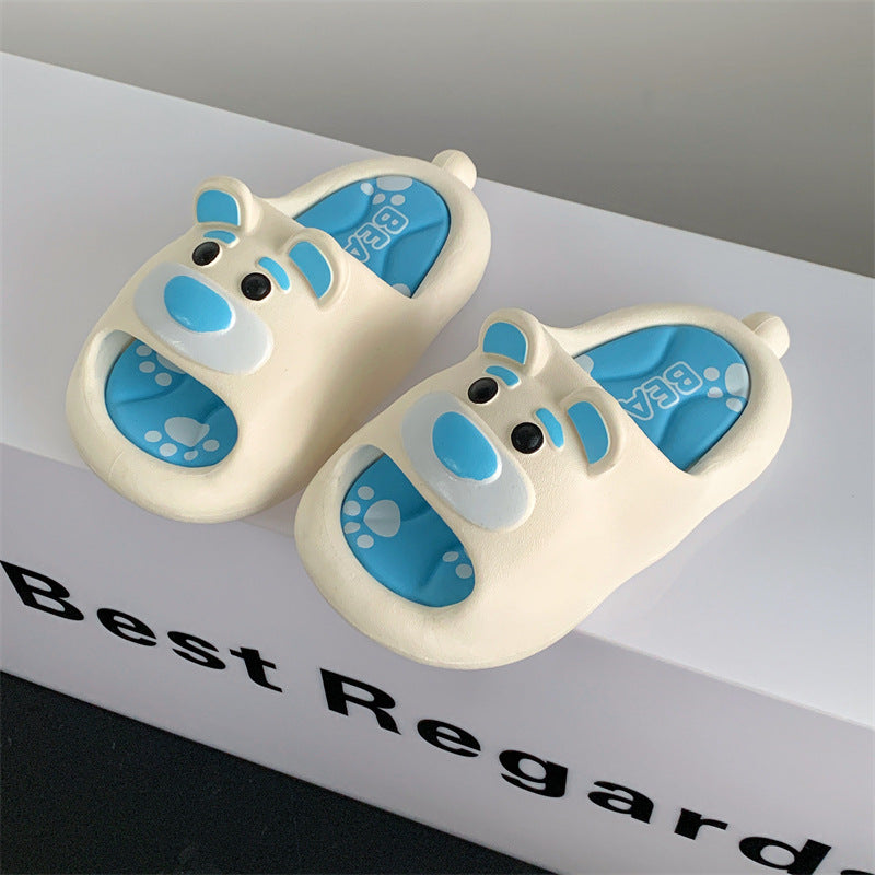 Kids' slippers - boys' summer cartoon indoor "stomping on clouds" comfortable outdoor soft sole baby bathroom sandals