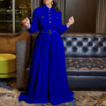 C8504 belted european and american style women's  spring/summer new long-sleeve casual loose pleated wide-leg jumpsuit - export quality