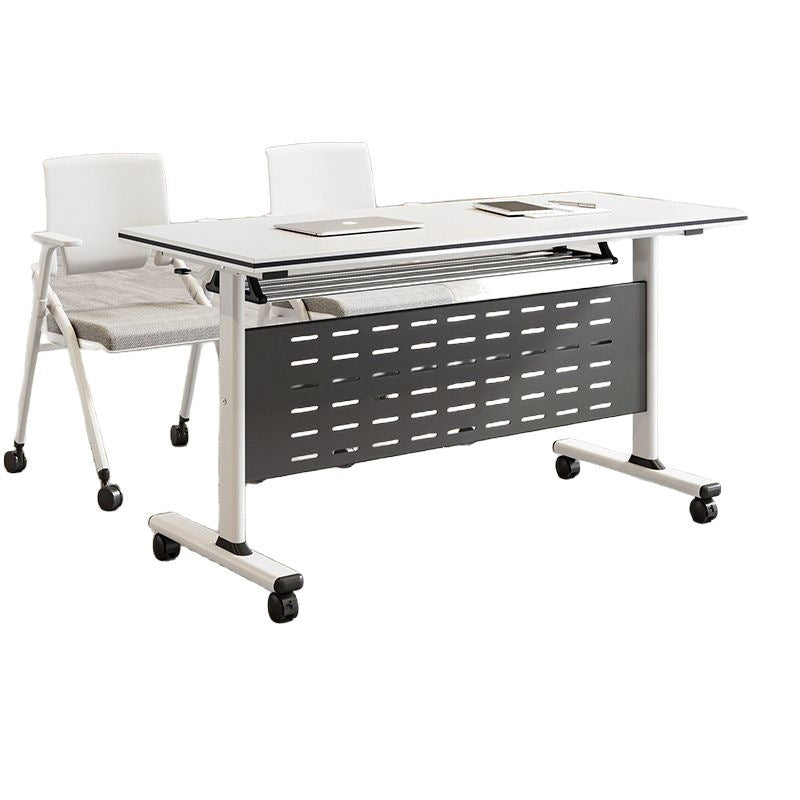 Office movable bench training table education institution patchwork training table desk foldable conference table no wood paint
