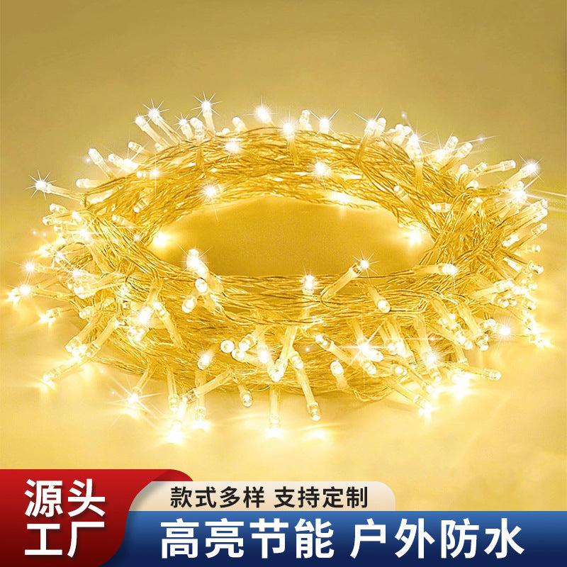 Cross-border led light string festive Christmas decoration waterproof light string gypsy flash wedding party arrangement string lights