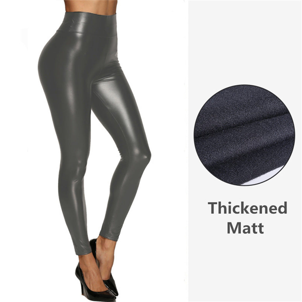plus sizepu leather pants for women, popular high waist women's bottom pants, shiny leather pants, sexy tight fashion