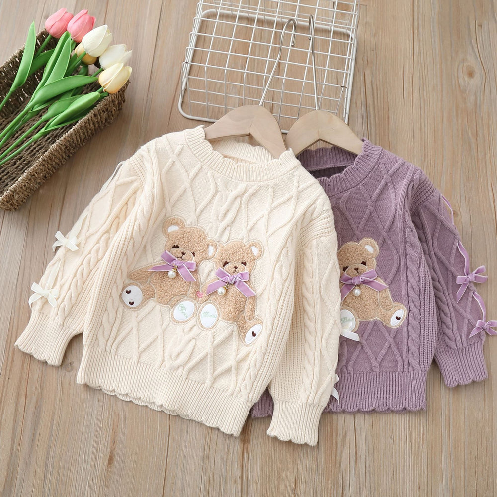 Kids' sweater  autumn/winter new cartoon thickened baby girl knit sweater korean style knitted top