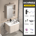 Space aluminum bathroom cabinet ceramic wash basin cabinet combination bathroom wash basin cabinet waterproof moisture-proof basin