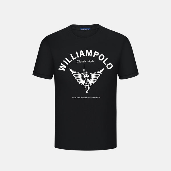 Emperor Paul Men's T-Shirt Casual Crew Neck Simple Printing Spring and Summer Short Sleeve Letter Fashion Short Sleeve T-Shirt Top Men