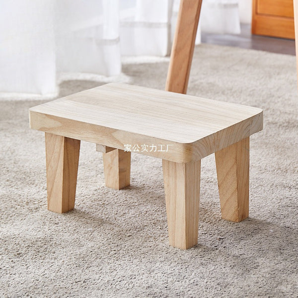 Solid wood small bench household stool living room stool Japanese low stool coffee table stool shoe stool small stool small wooden stool