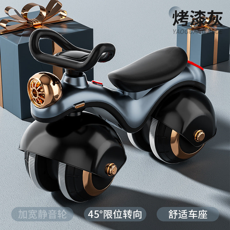 New children's balance car 1-5 years old children's baby sliding yo-yo car anti-rollover big wheel toy New Year's gift