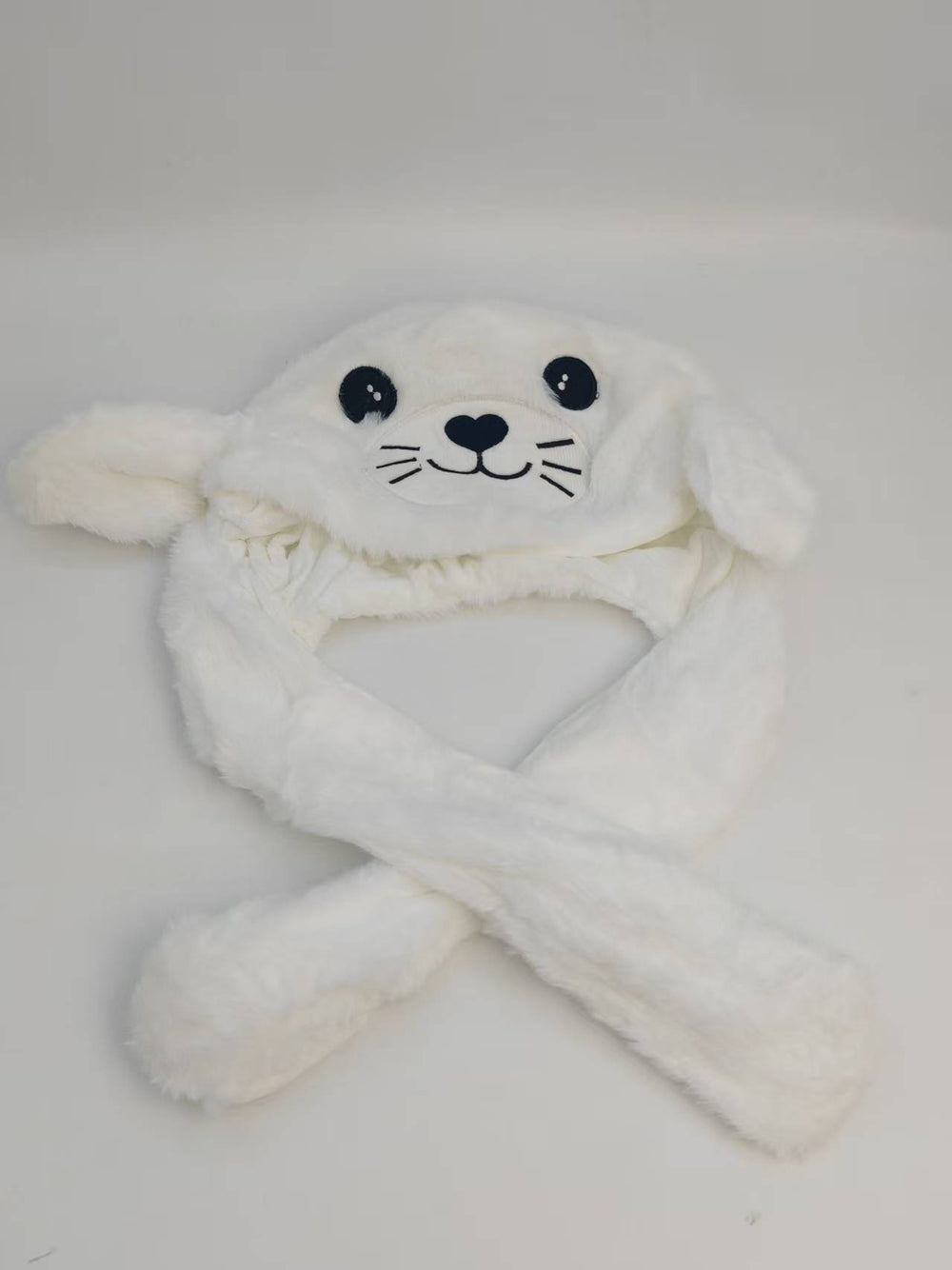 light-up hat that can be pinched and the ears can move. children's hat toy. cartoon light-up gift. adult winter hat