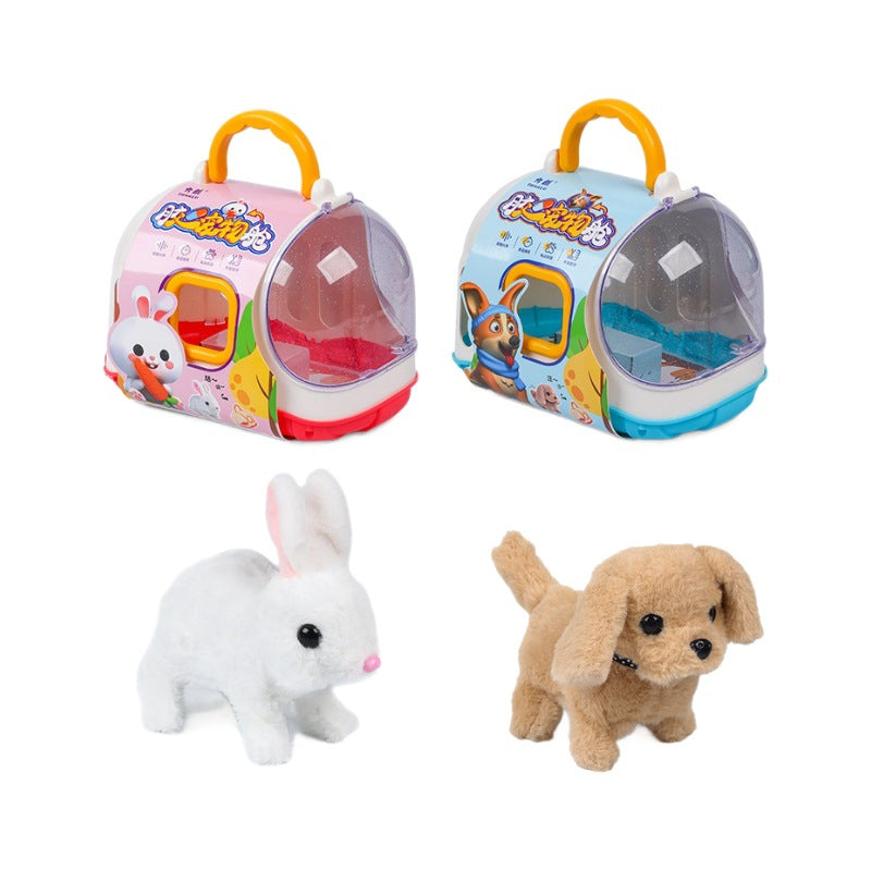 New plush toy electric bunny realistic puppy - walks, barks, nods, wags tail - wholesale for kids' toys
