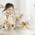New transparent storage plastic stool - large capacity home toy storage box - clear storage ottoman with seating