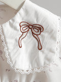 cross-border exclusive: sweet bow embroidered baby romper - triangle bodysuit/hoodie