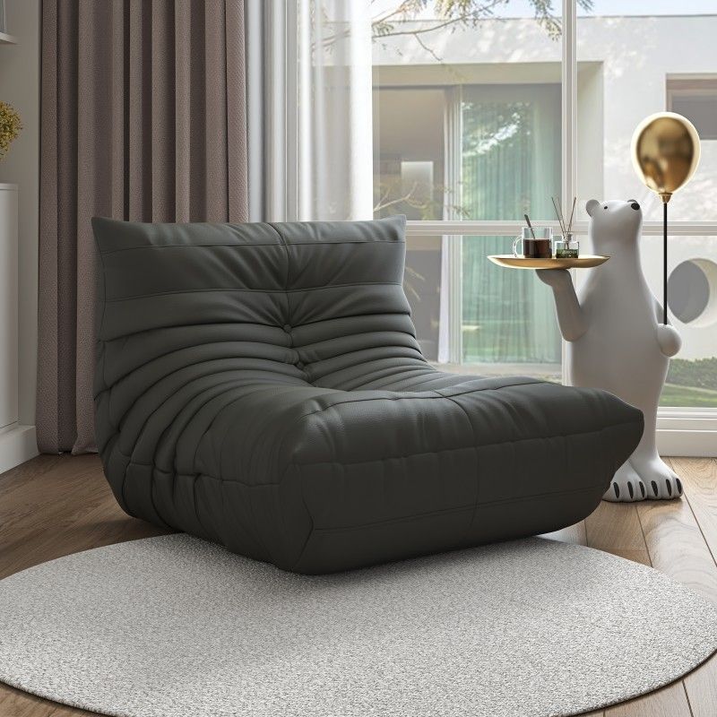 Caterpillar lazy sofa new arrival can lie down and sleep bedroom balcony tatami popular single sofa ins style leather