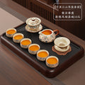 [qianli jiangshan tea tray set] huang rufengshang·dunhuang fengling cover bowl 10 pieces
