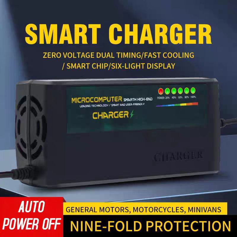 intelligent pulse battery charger 48v60v72v80v96 automatic power-off lead-acid battery car charger