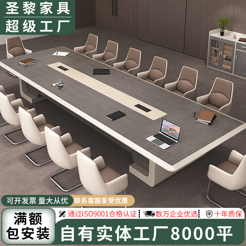 Saint li painted conference table - high-end, large-scale meeting room bench table and chairs for meetings and negotiations