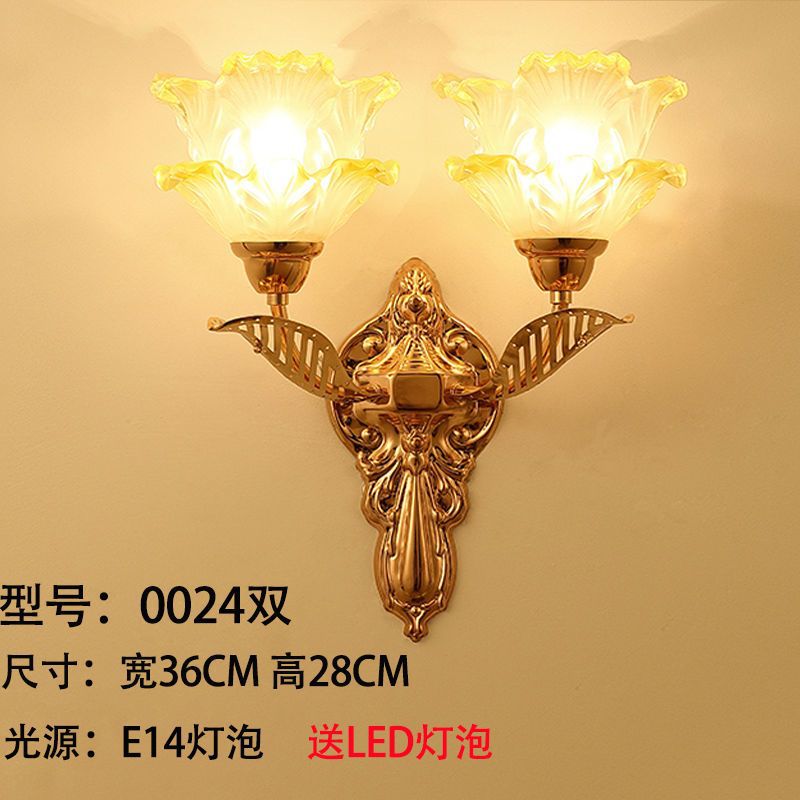 European style wall lamp - bedroom bedside light, modern minimalist aisle light, creative hotel living room corridor wall lamp, stairway light