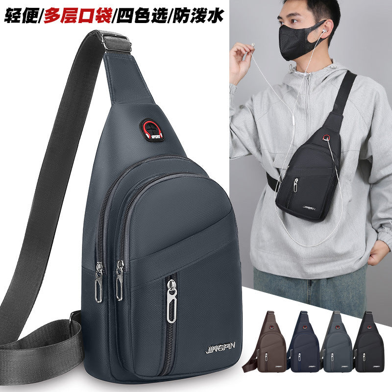 Cross-border fashion breast bag men's Oxford casual shoulder bag diagonal span new backpack trendy waist bag crossbody bag wholesale none
