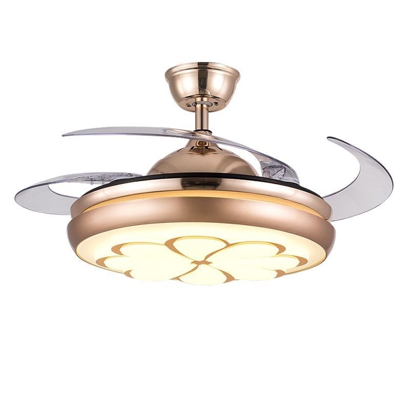 Invisible remote control ceiling fan light, high-velocity variable frequency led fan, minimalist modern living room dining room high-end living room chandelier