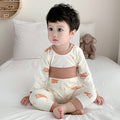 Baby pajamasintimates cotton spring & fallhigh waist belly protection newborn separatessuit baby autumn clothes and long trousers bottom clothes