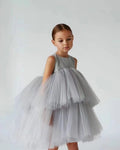 Exportkids festival catwalk piano performance dress girls puffy wedding dress princess dress flower girl new kids dress
