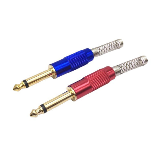 Microphone plug 6.5 head, sophomore core, mono 6.35 plug, gold-plated, audio plug, microphone audio plug.
