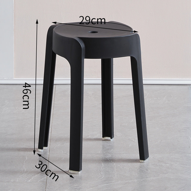 Plastic stool thickenedfor home dining table cooked rubber stool casual high stool scandinavian living room backrest square round windmill new
