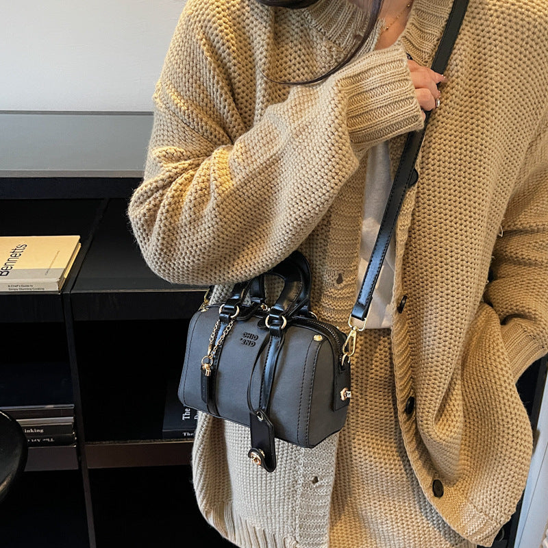 Fashion patchwork satchel boston bag 2025 new women's bag texture easiest for matchniche stylecasual shoulder crossbody bag