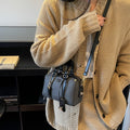Fashion patchwork satchel boston bag 2025 new women's bag texture easiest for matchniche stylecasual shoulder crossbody bag