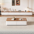 Tv cabinet living room for homenew arrival walnut medievalaccessible luxury small apartment floor-standing coffee table tv cabinet combination