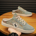 Canvas men's shoes summer trendyeasiest for match slip-on breathable casual cloth shoes men's heelless half drag men's trendy shoes