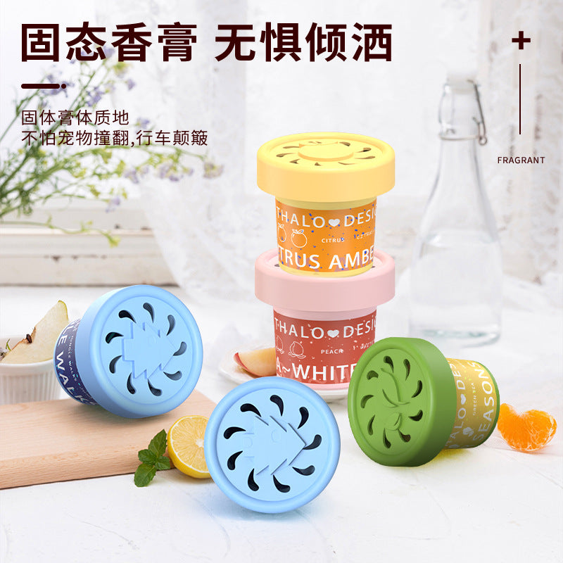 Car air freshener 2024 new trendy car interior use women's high-end odor eliminating solid balm dropshipping