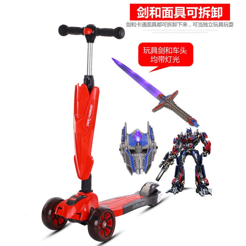 Children's scooter 3-6-10 year old baby flash wheel scooter boys and girls baby scooter, yo-yo car wholesale