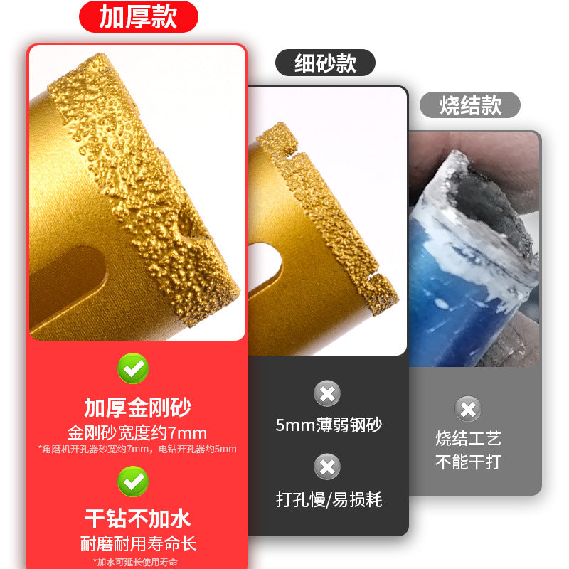 Angle grinder diamond hole opener, ceramic tile marble dry drilling bit, glass punching drill manufacturer wholesale