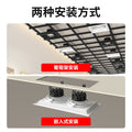 Led grille light double head three head square downlight mesh grape rack aluminum embedded commercial bold light cob spotlight