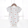 Baby bodysuit summer unisex infant short sleeve romper newborn pure cotton triangle onesie lightweight crawling suit