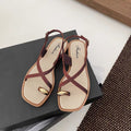 2026 new women's thong sandals - summer outdoor wear, trendy instagram-style flat roman sandals, one-strap flip-flops