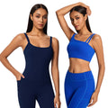 European and american new eco-friendly fabric racerback sports bra women's yoga top high-impact shockproof running yoga vest