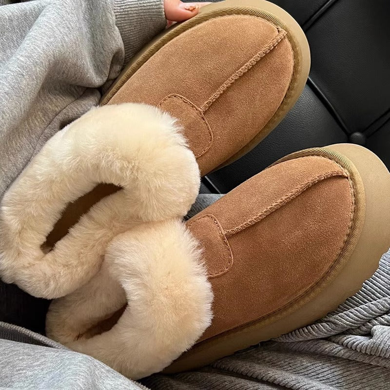 Women's snow boots - new 2026 winter collection: fleece-lined, extra thick, slip-on style. perfect for autumn and winter - fluffy, warm, and comfortable