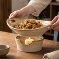 Retro high-looking double-ear ming stove tableware dry pot bullfrog potato stew chicken restaurant hotel commercial ceramic plate