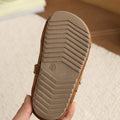 Vancahao girl's t-buckle small leather shoes  square toe flatsflatsfashioneasiest for matchautumnew arrival doudou shoes